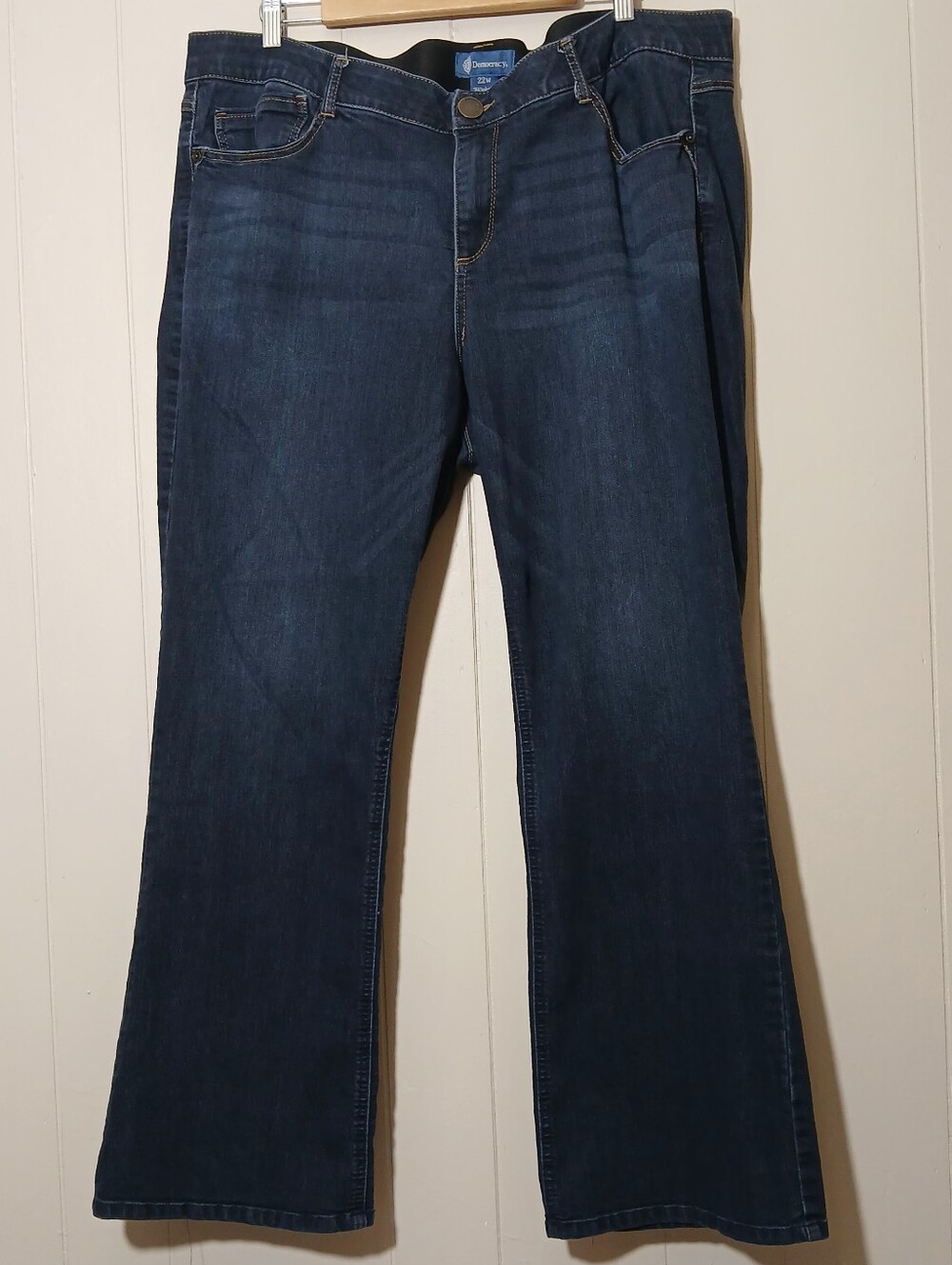 Democracy Ab"solution Jeans Itty Bitty Bootcut Blue Indigo Stretch Denim